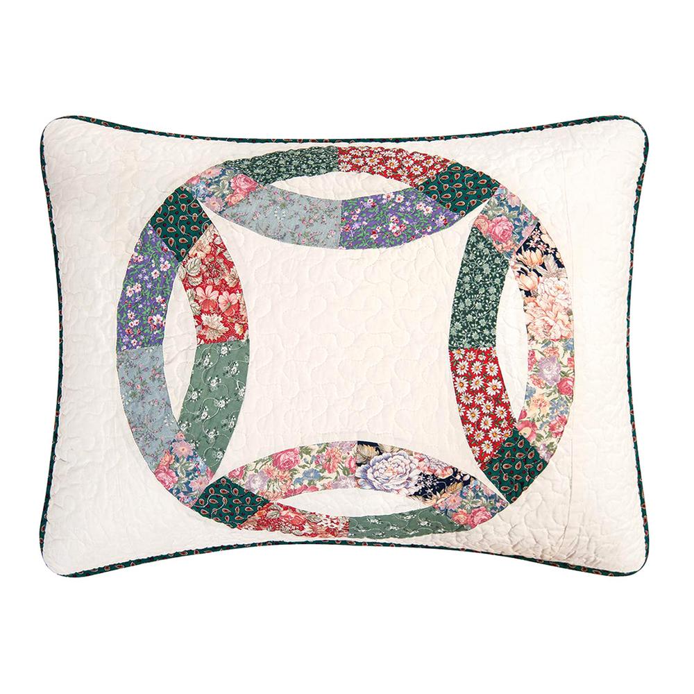 C F Home Blue Heritage Wedding Ring Twin Quilt St 82113 2tset