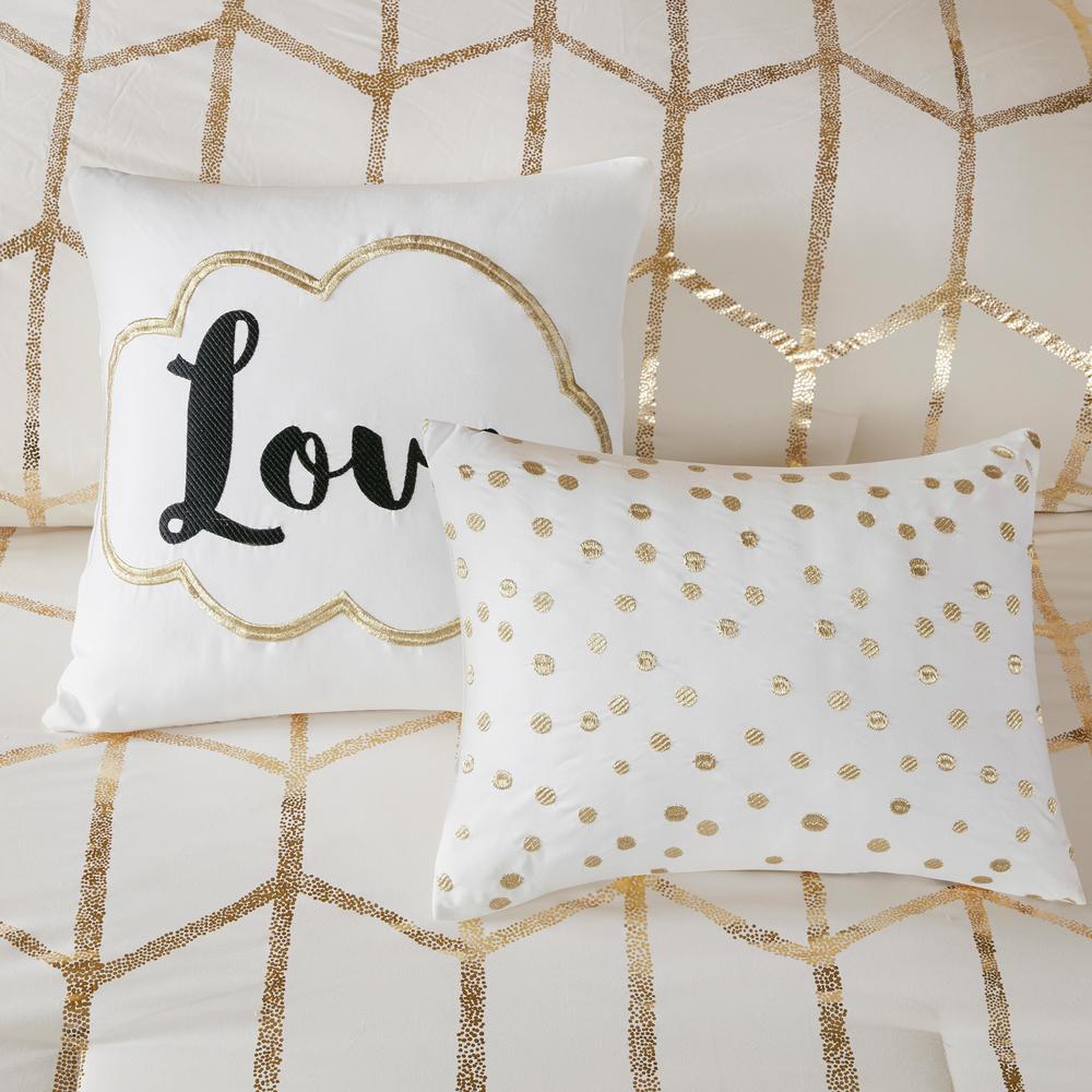 Intelligent Design Khloe 5 Piece Ivory Gold King Comforter Set