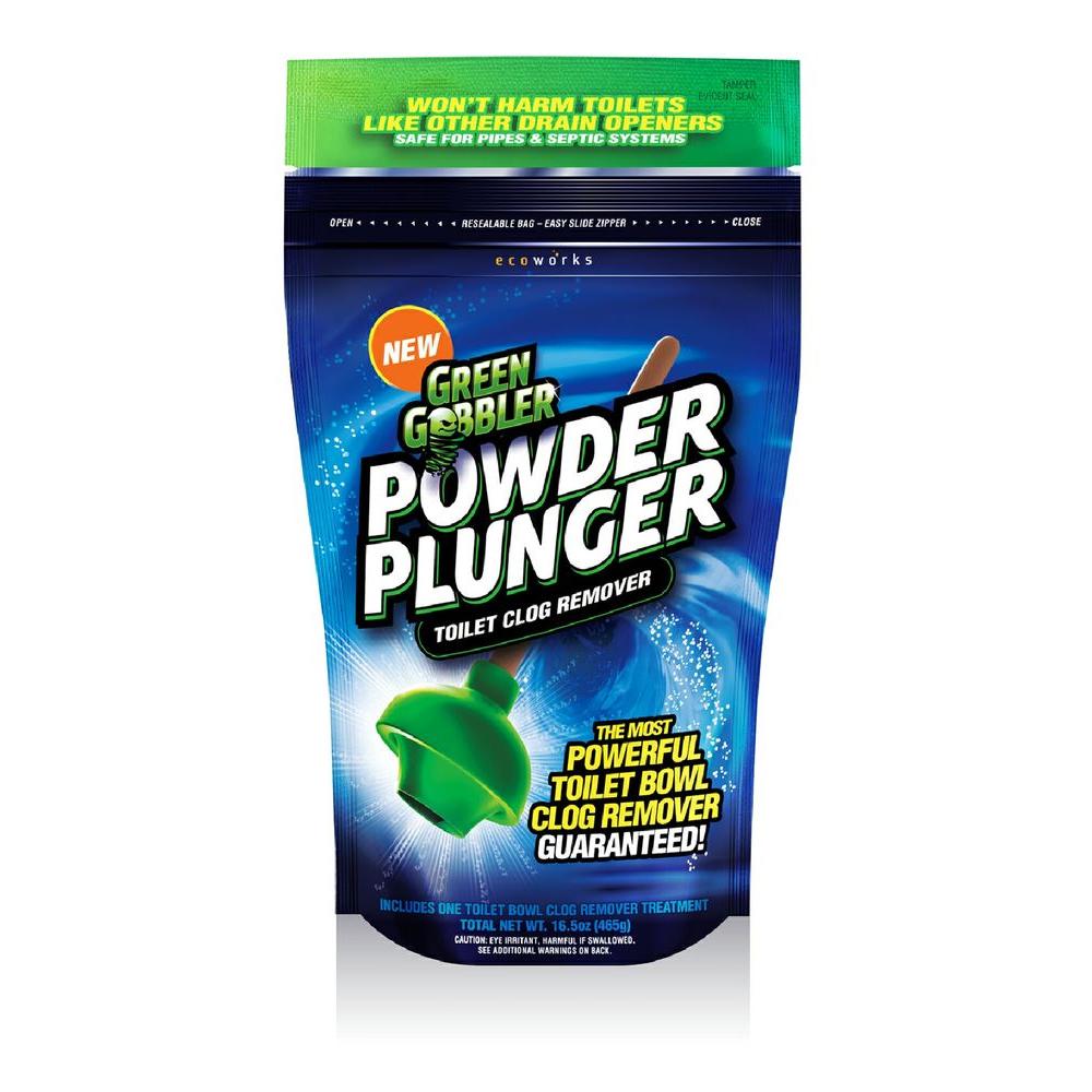 Green Gobbler 16 5 Oz Powder Plunger Toilet Clog Remover