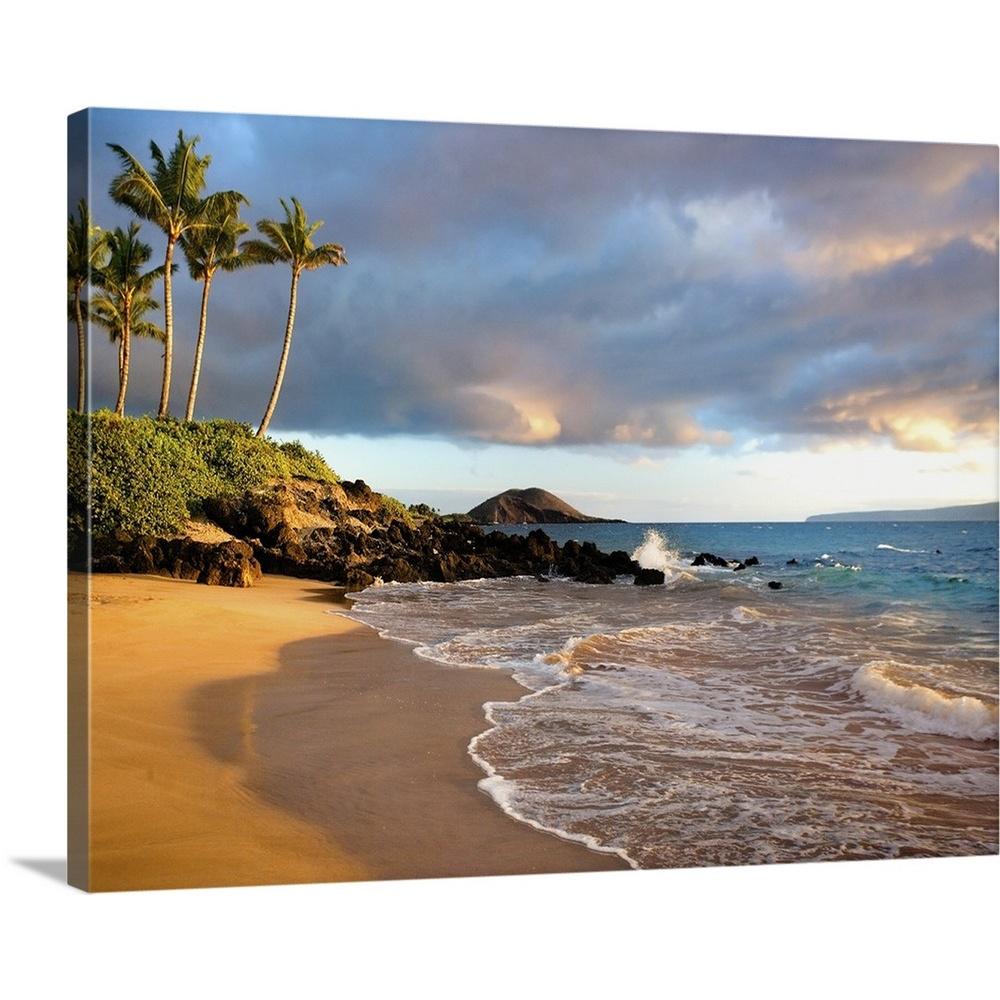 Greatbigcanvas Hawaii Maui Makena Secret Beach At Sunset By M Swiet Productions Canvas Wall Art 1404671 24 40x30 The Home Depot