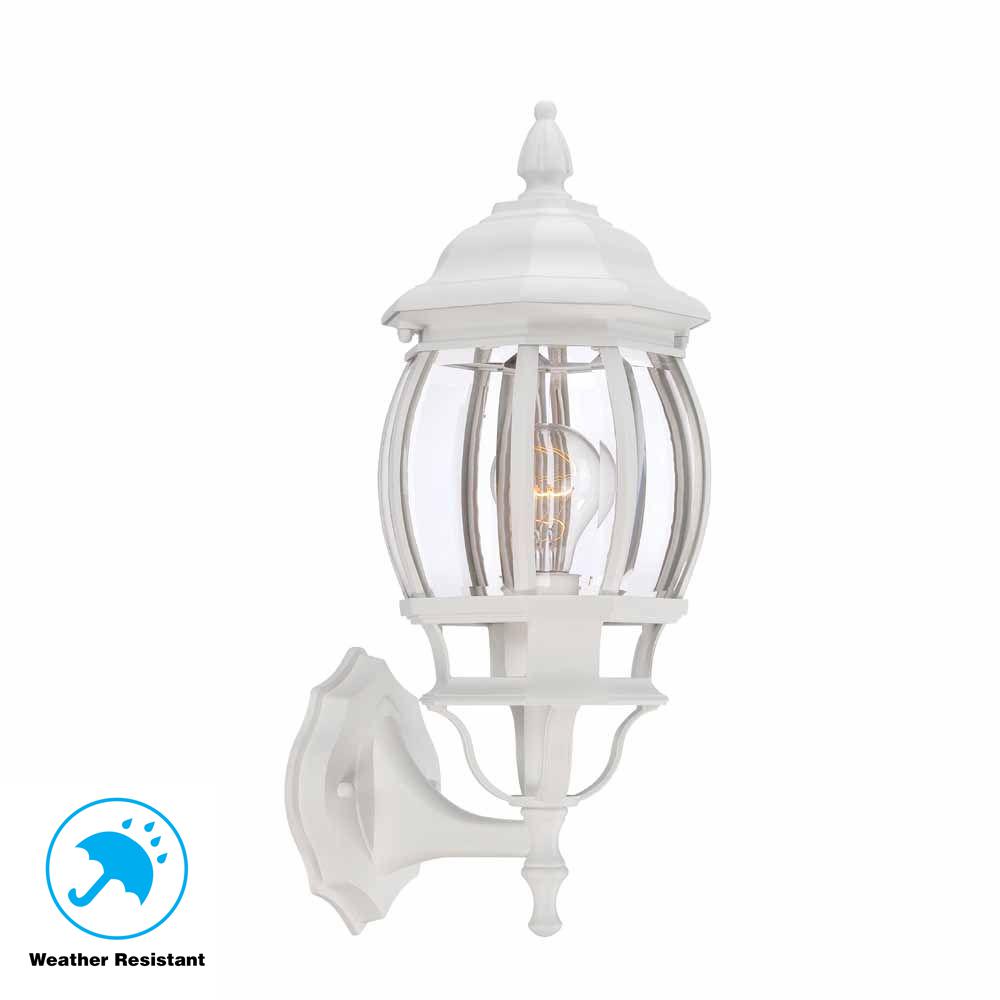 White Outdoor Wall Mounted Lighting The Home 1 Light White Outdoor Wall Lantern
