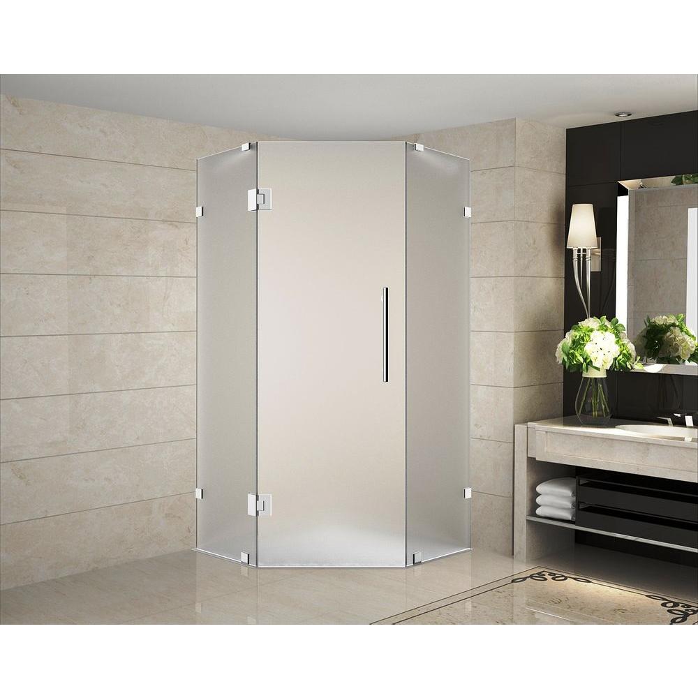 Aston Neoscape 36 In X 36 In 72 In Completely Frameless Hinged