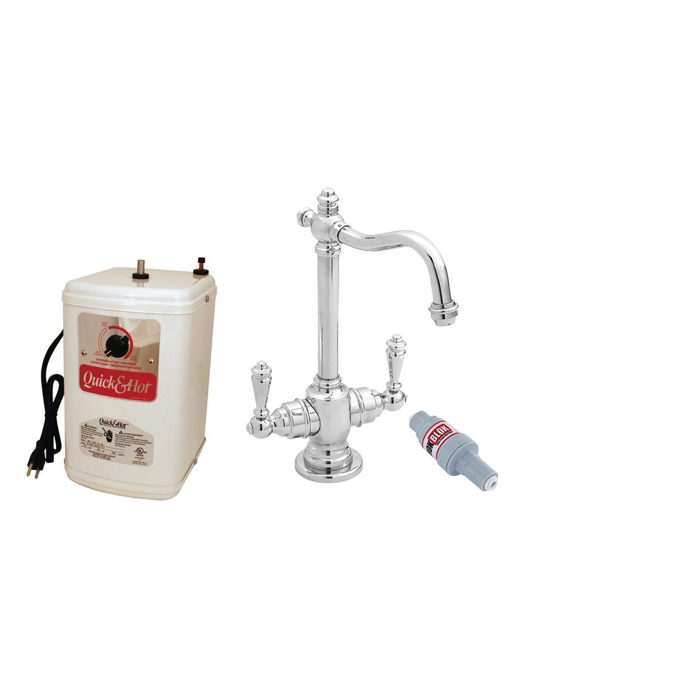 Westbrass Victorian 2Handle Instant Hot and Cold Water Dispenser in