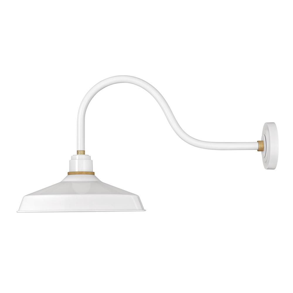 Hinkley Lighting Foundry Large 1-Light Gloss White Outdoor ...