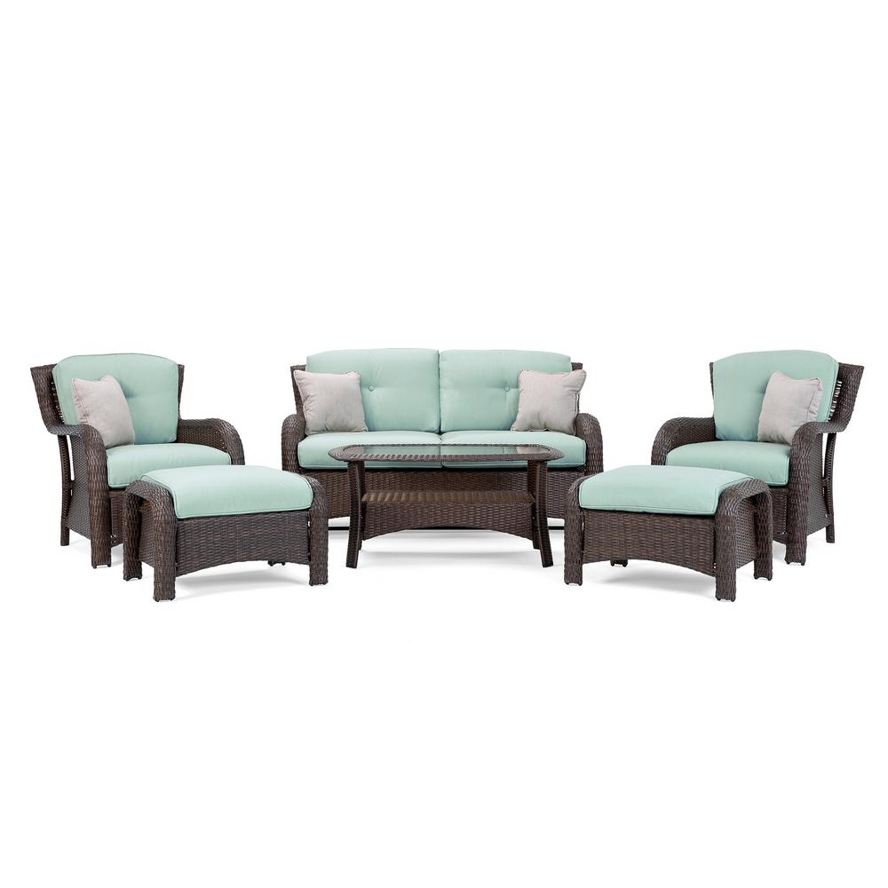 La Z Boy Patio Furniture Outdoors The Home Depot Sawyer 6 Piece Wicker Outdoor