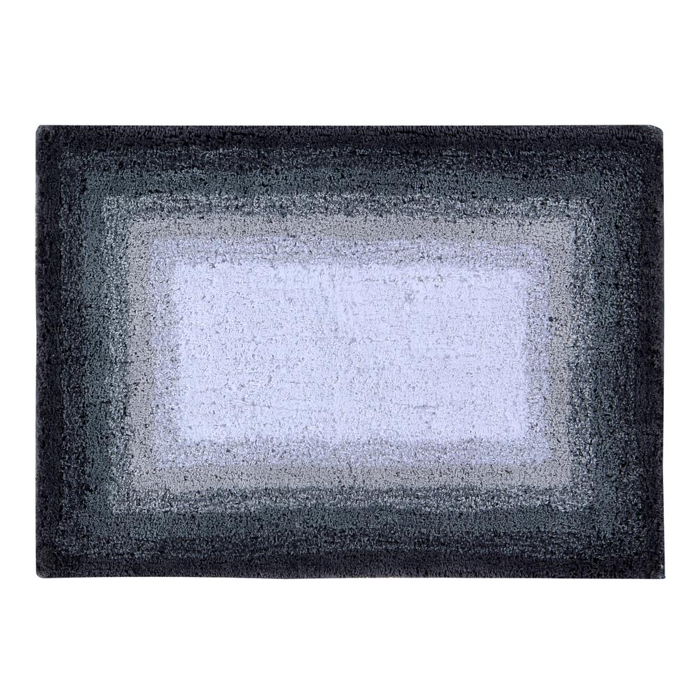 Better Trends Torrent Bath Rug Grey 17 In X 24 In Cotton Bath