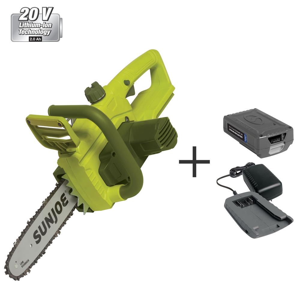 UPC 810829025395 product image for Sun Joe 10 in. 20-Volt Brushless Cordless Electric Chainsaw Kit with 2.0 Ah Batt | upcitemdb.com