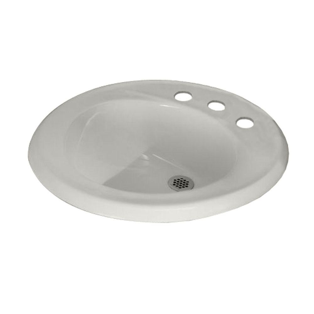 American Standard Cky Self Countertop Bathroom Sink In White With Faucet Holes On 8 Centers