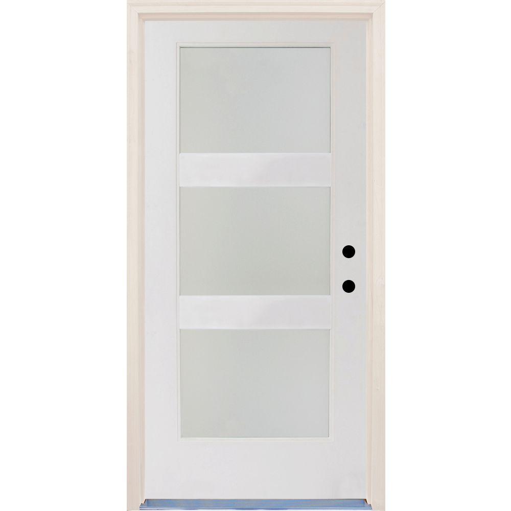 Elite Lefthand 3 Lite Satin Etch Glass Contemporary sc 1 st The Home Depot : elite door - pezcame.com