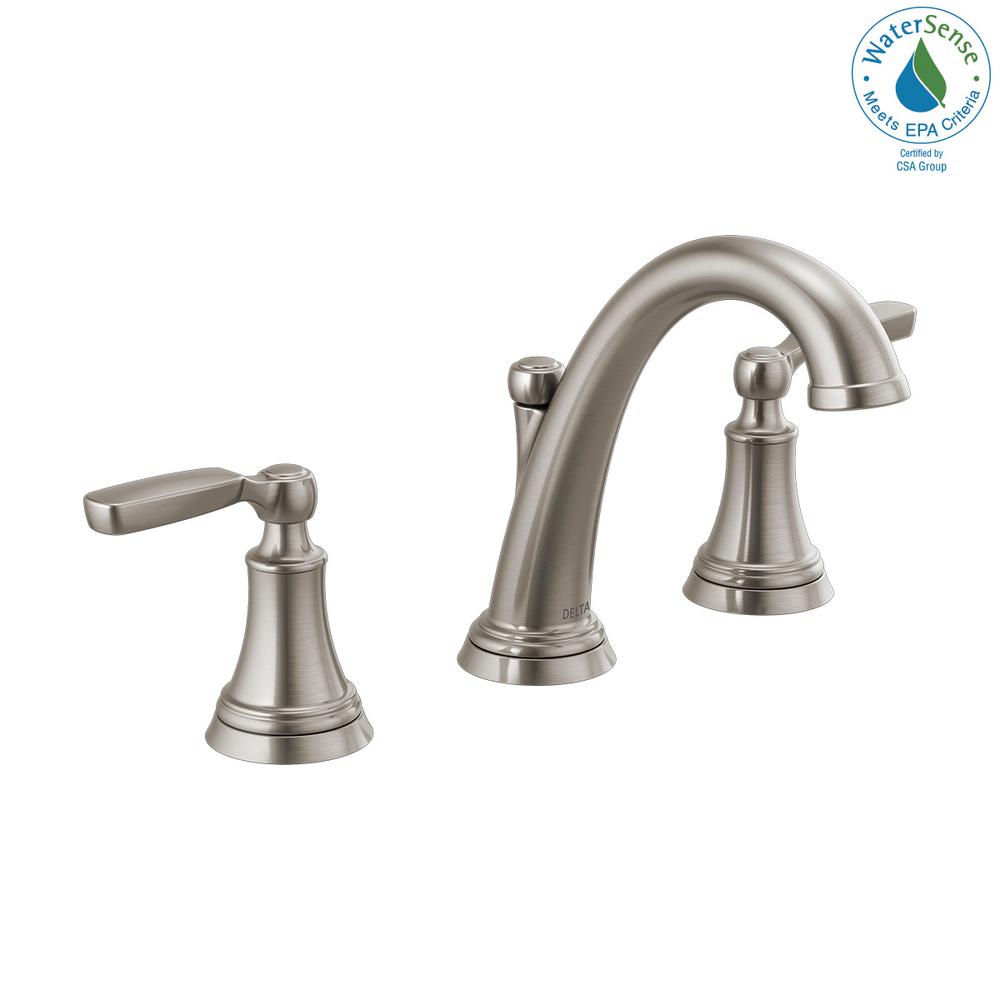 Delta Woodhurst 8 In Widespread 2 Handle Bathroom Faucet In