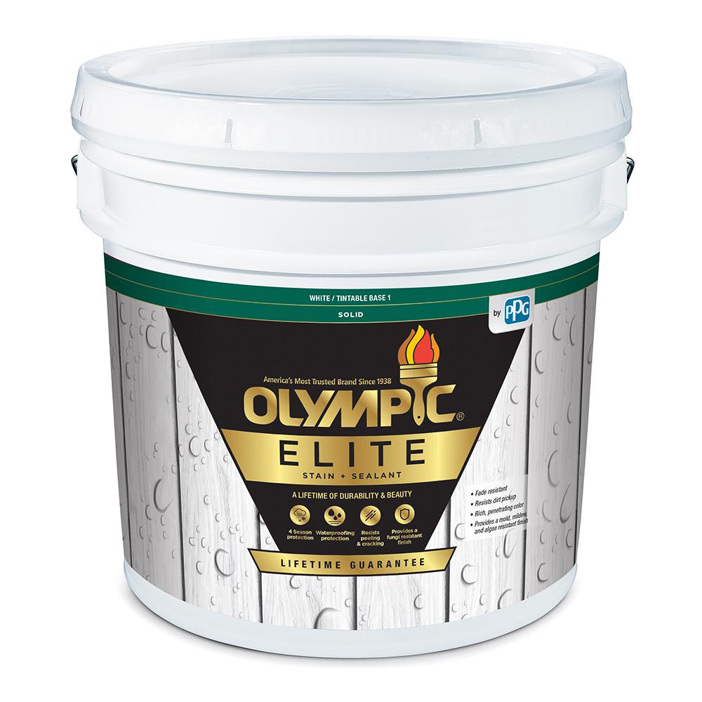 Olympic Elite 3 gal. Base 1 Solid Advanced Exterior Stain and Sealant