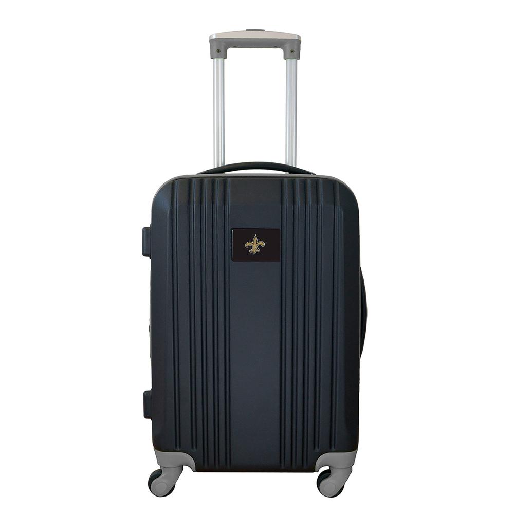 Denco NFL New Orleans Saints 21 in. Black Hardcase 2Tone Luggage CarryOn Spinner Suitcase