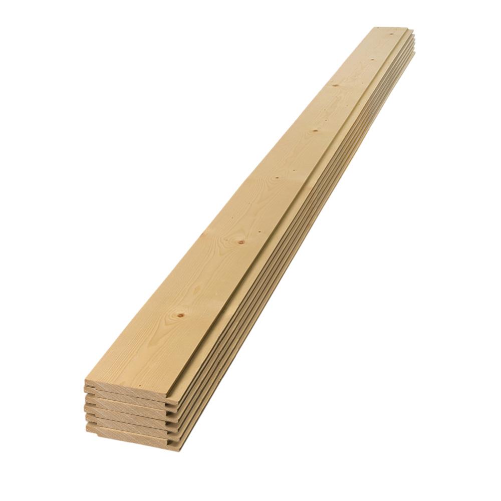 Ufp Edge 1 In X 6 In X 4 Ft Square Edge Pine Shiplap Board 6