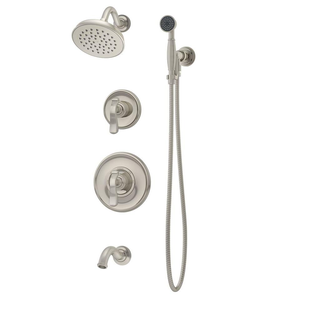 Symmons Winslet SingleHandle 1Spray Tub and Shower Faucet in Satin