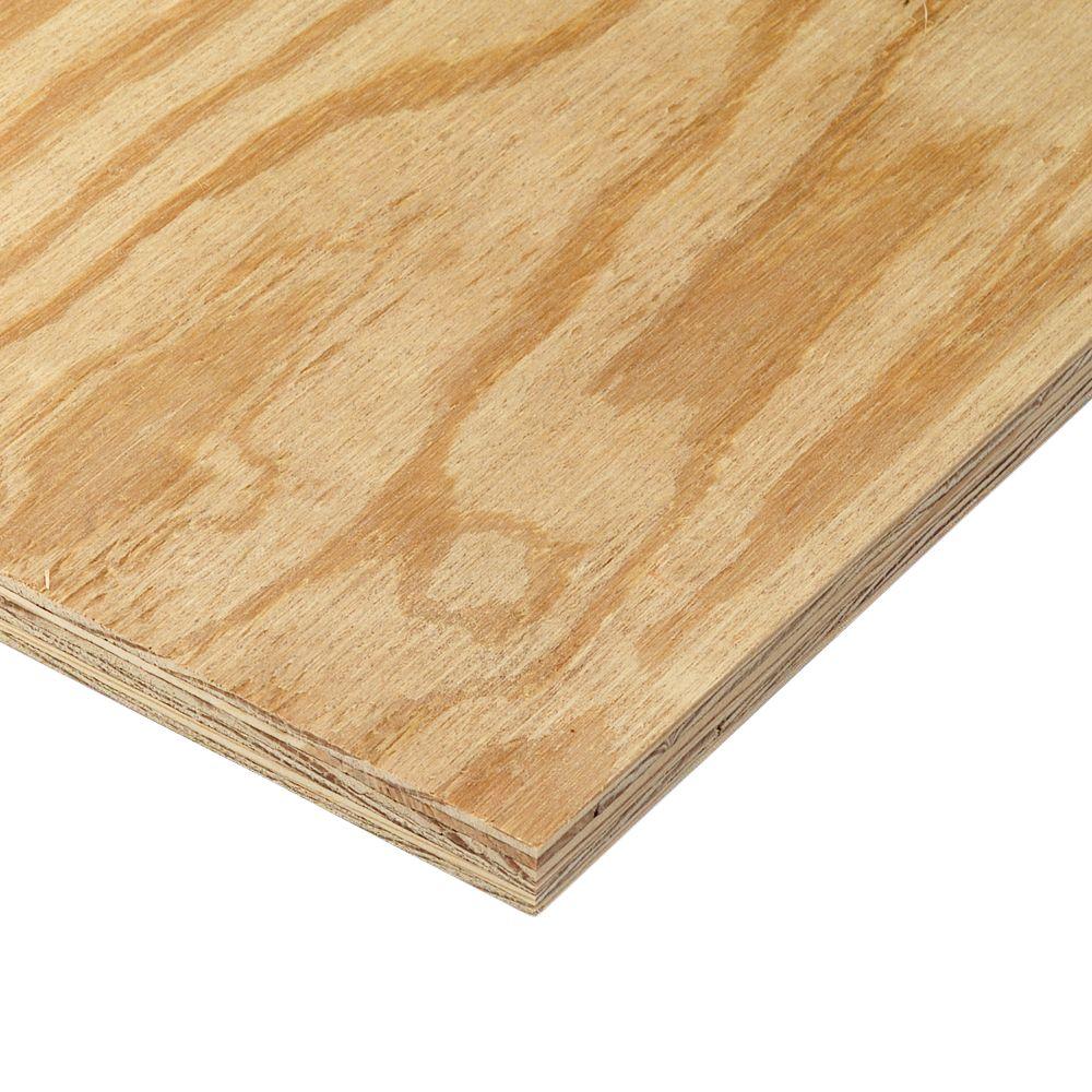 23/32 In. X 4 Ft. X 8 Ft. BC Sanded Pine Plywood-166057 - The Home Depot