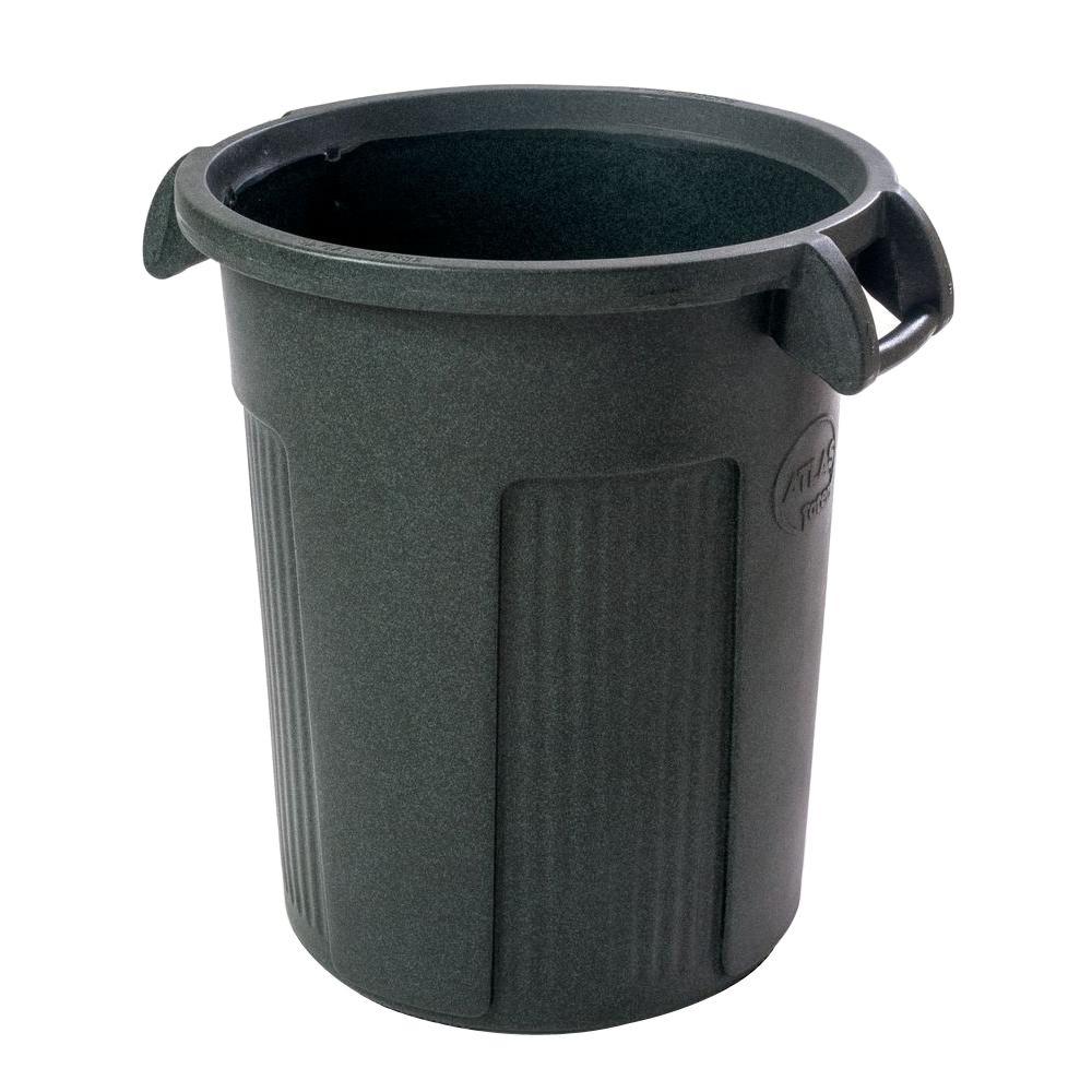 Toter 32 Gal. Dark Green Round Trash CanRBR3201GRS The Home Depot