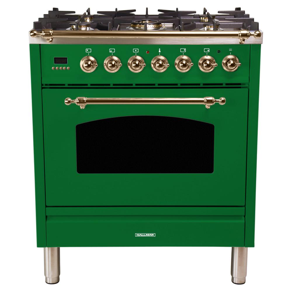 Hallman 30 in. 3.0 cu. ft. Single Oven Italian Gas Range with True