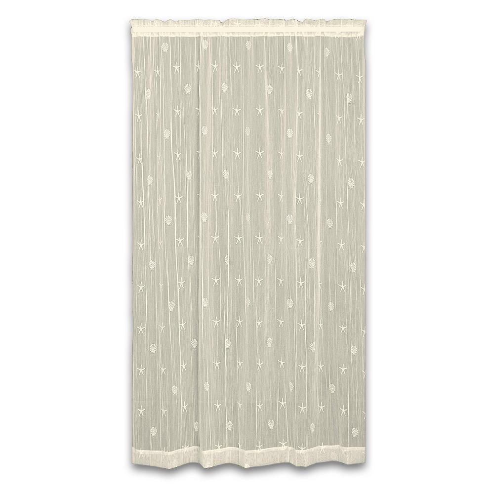 Heritage Lace 45 in. W x 84 in. L Sand Shell Polyester Ecru Lace