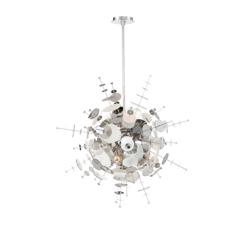 Eurofase Bonazzi 9 Light Chrome Chandelier 34083 024 The Home Depot Eurofase Bonazzi 9 Light Chrome Chandelier