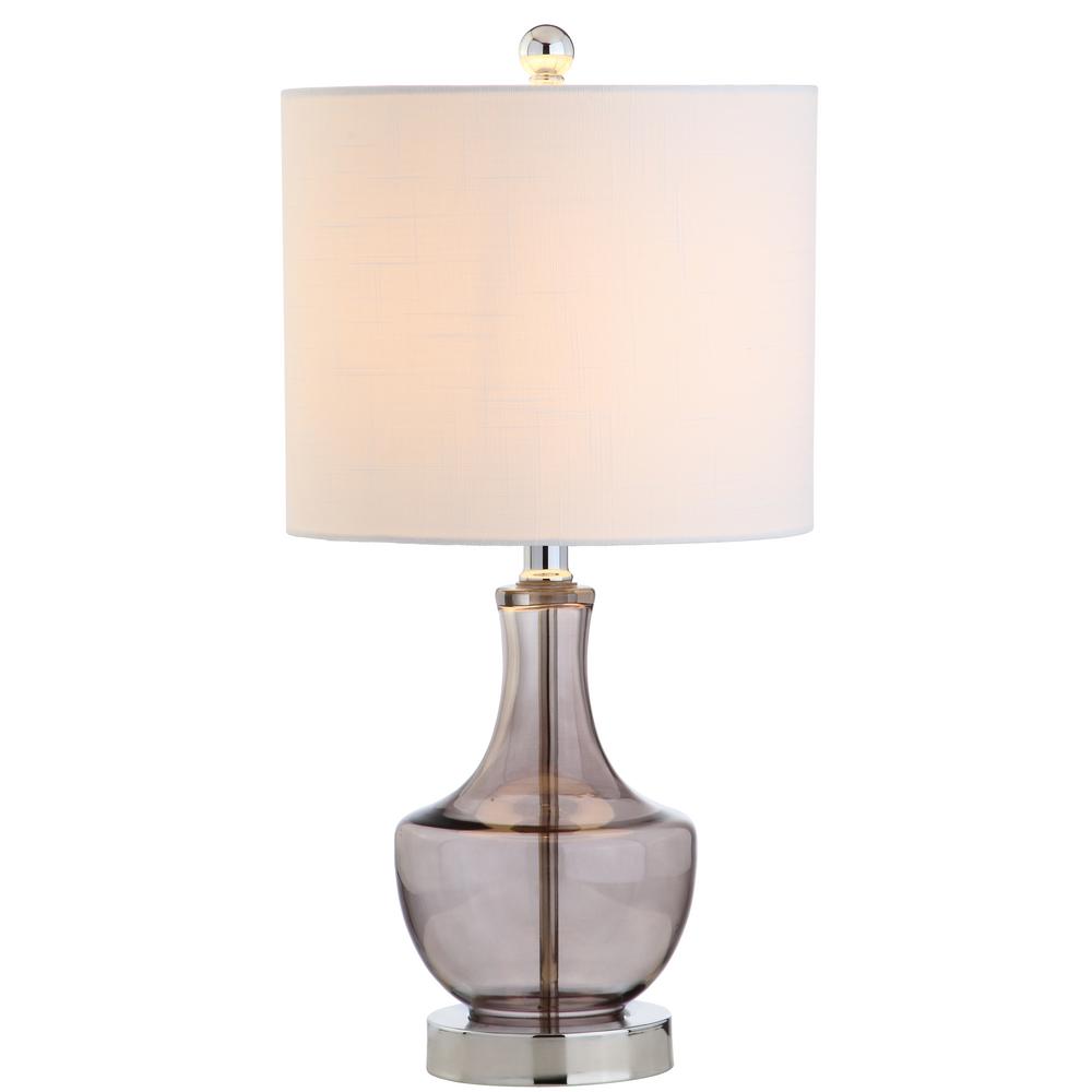 Jonathan Y Colette 20 In Smoked Gray Mini Glass Table Lamp Jyl1029d Smoked Gray Mini Glass Table Lamp