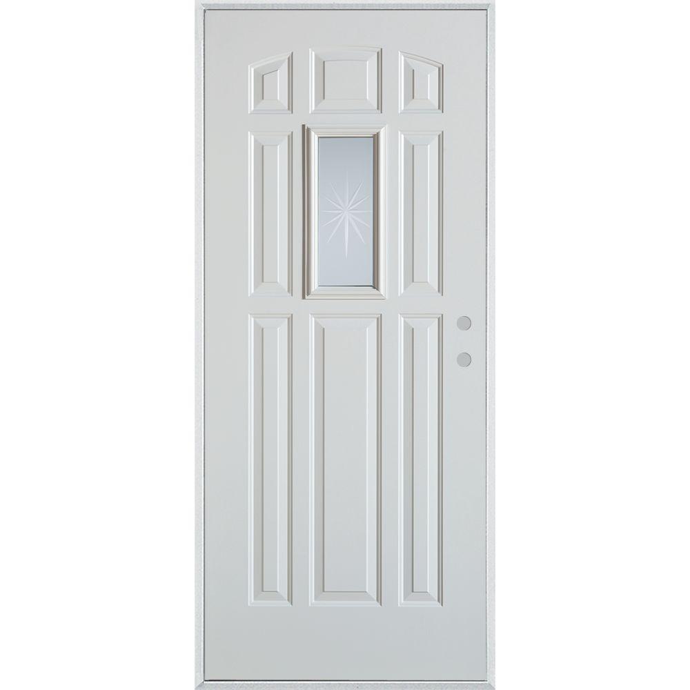Stanley Doors 36 in. x 80 in. VGroove Rectangular Lite 9Panel