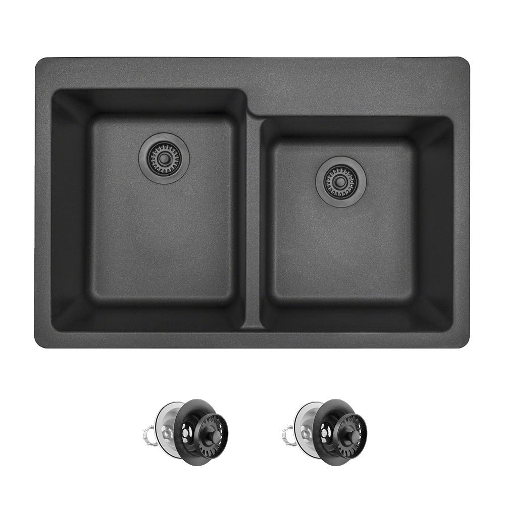 Mr Direct Drop In Granite Composite 33 4 Hole Equal Double
