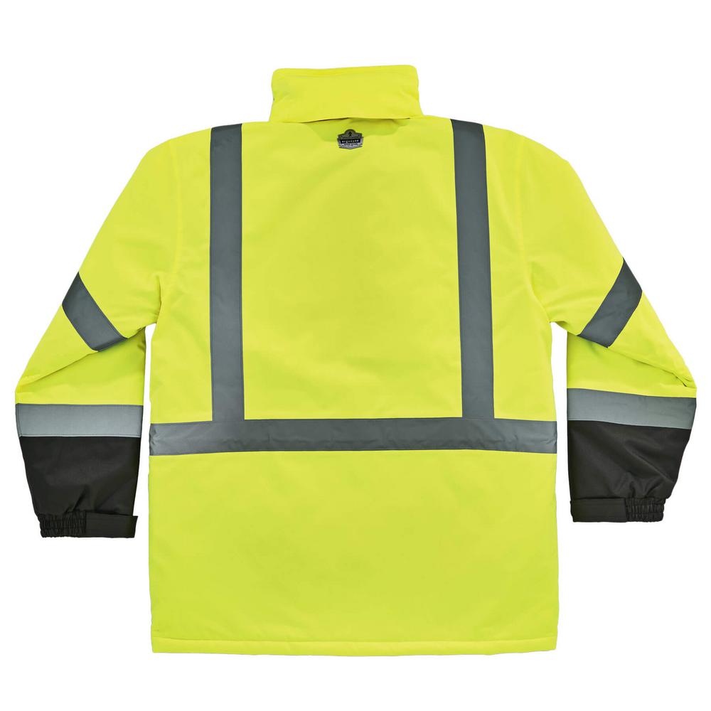 Ergodyne GloWear 8386 High Visibility Reflective Outer Rain Shell Jacket Medium Lime