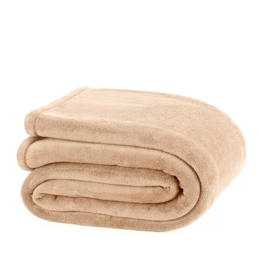 Martex Plush Linen Polyester King Blanket027399029276 The Home Depot