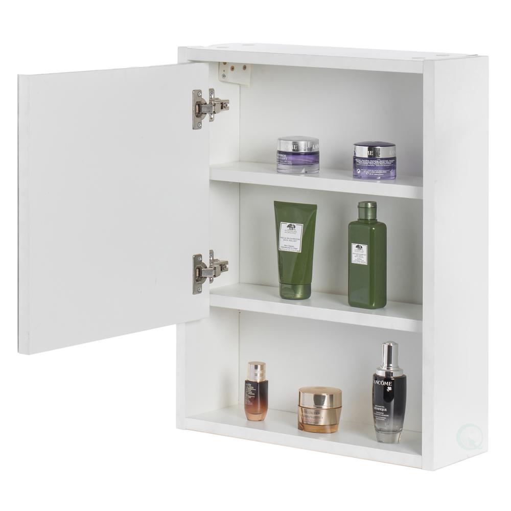 Unbranded 17 5 In X 23 5 In Surface Mount Medicine Cabinet Bathroom Storage Mirrored Vanity Medicine Chest With 3 Shelves Qi003743 The Home Depot