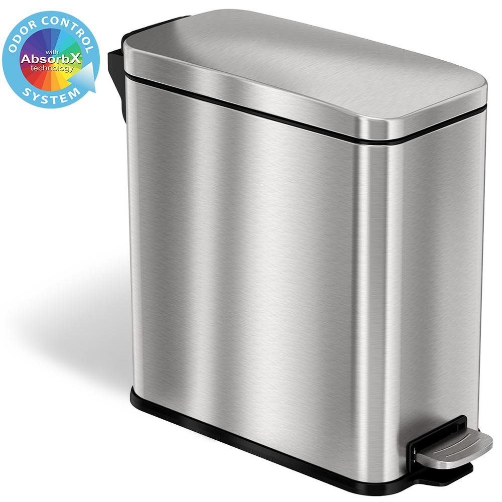 iTouchless 3 Gal. SoftStep Slim Bathroom Step Trash Can with 