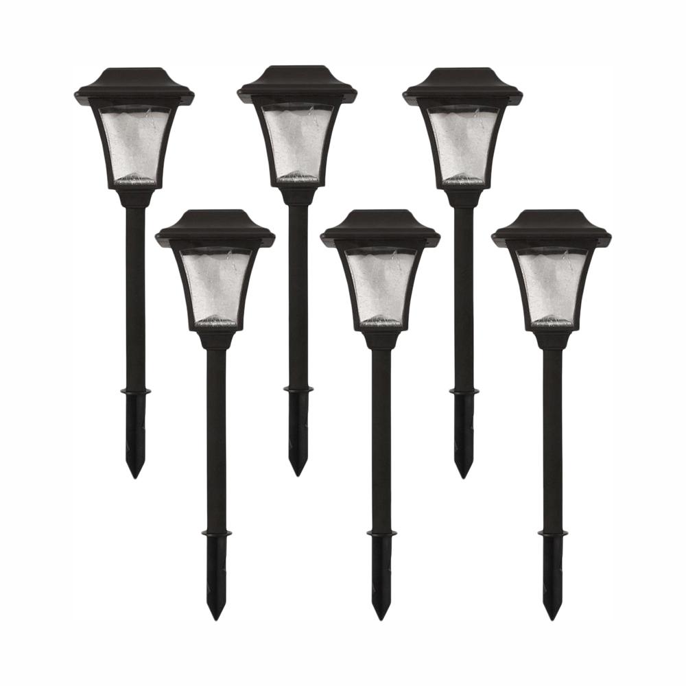 Hampton Bay Solar Powered 10-Lumen Bronze Outdoor Integrated LED ...