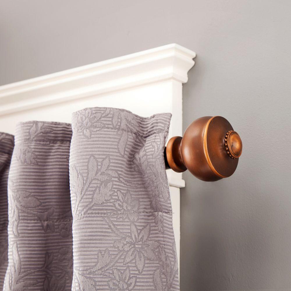 Kenney Bentley 90 130 In Adjule 3 4 Standard Decorative Bentley 90 130 In Adjule 3 4 Standard Decorative Window Single Curtain Rod Rustic Copper