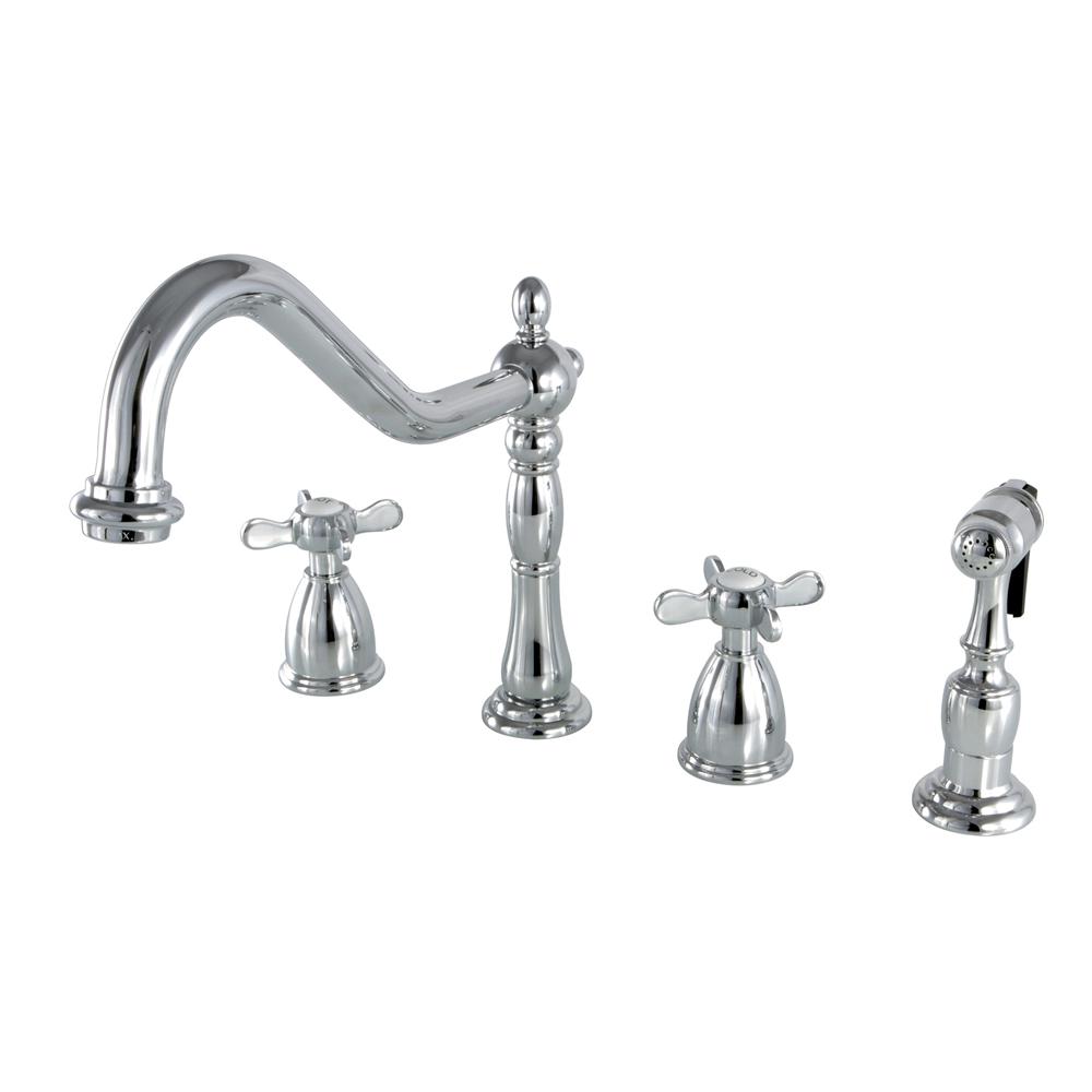 Kingston Brass Victorian Cross 2 Handle Standard Kitchen Faucet