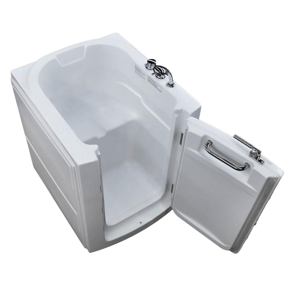 Universal Tubs Hd Series 38 In Right Swinging Door Walk In Soaking Bath Tub With Right Swinging Door In White Hd3238rws The Home Depot