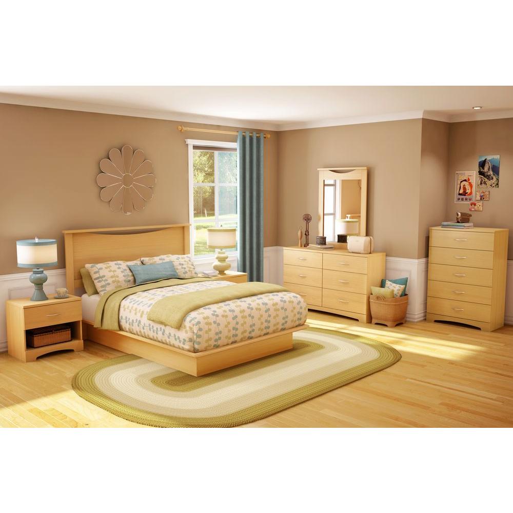 South S Step One Full Size Platform Bed In Natural Maple 3013234 South S Step One Full Size Platform Bed In Natural Maple 3013234 The Home Depot