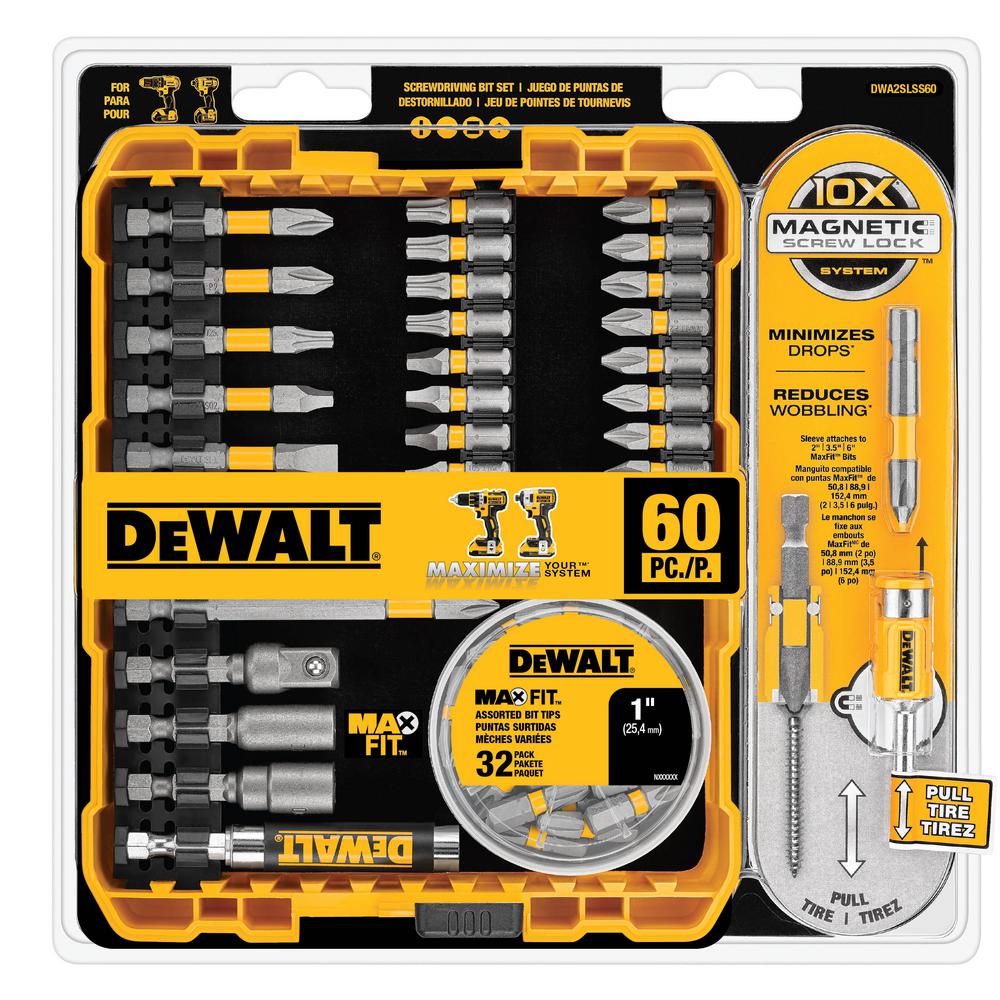DEWALT MAXFIT Screwdriving Set Drill Driver Bits w Screw Lock