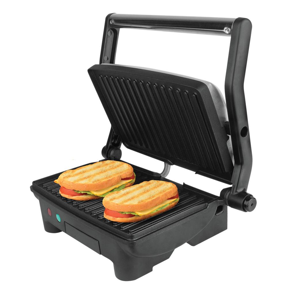 PREMIUM 2-Slice 1000 W Black Panini Press With Removable Plates PPN20 ...