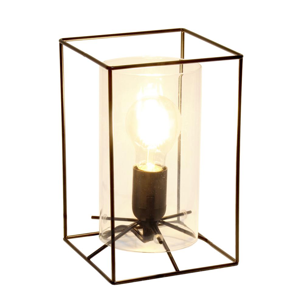 cylinder glass table lamp