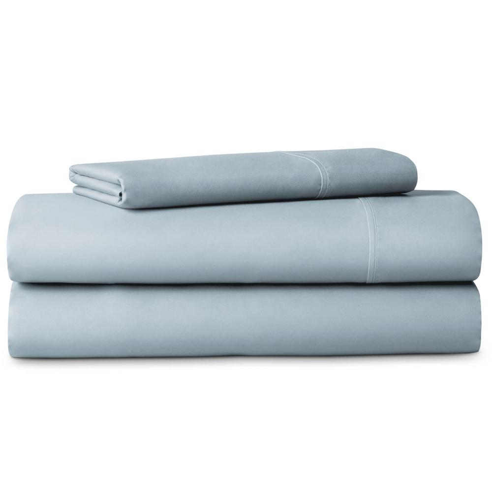 LUCID 3Piece Brushed Microfiber Blue Twin Size Sheet Set LU90TTPAMS