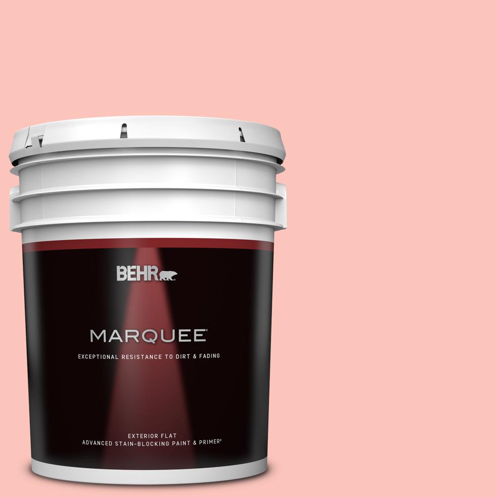 Behr Marquee 5 Gal 170c 3 Coral Bells Flat Exterior Paint And Primer In One 445005 The Home Depot