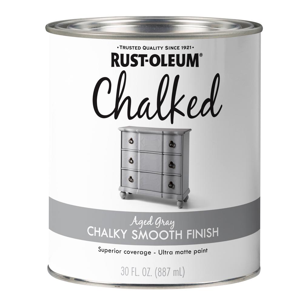 Rust-Oleum 30 Oz. Aged Gray Ultra Matte Interior Chalked Paint (6 Pack ...