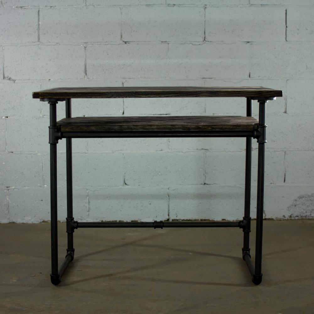 Furniture Pipeline Berkeley Mid Century Industrial Black
