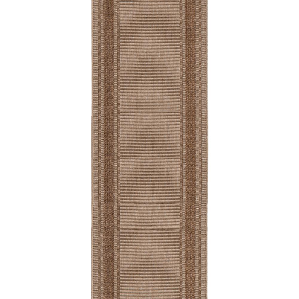TrafficMASTER Brown Border 26 in. x Your Choice Length Roll Runner