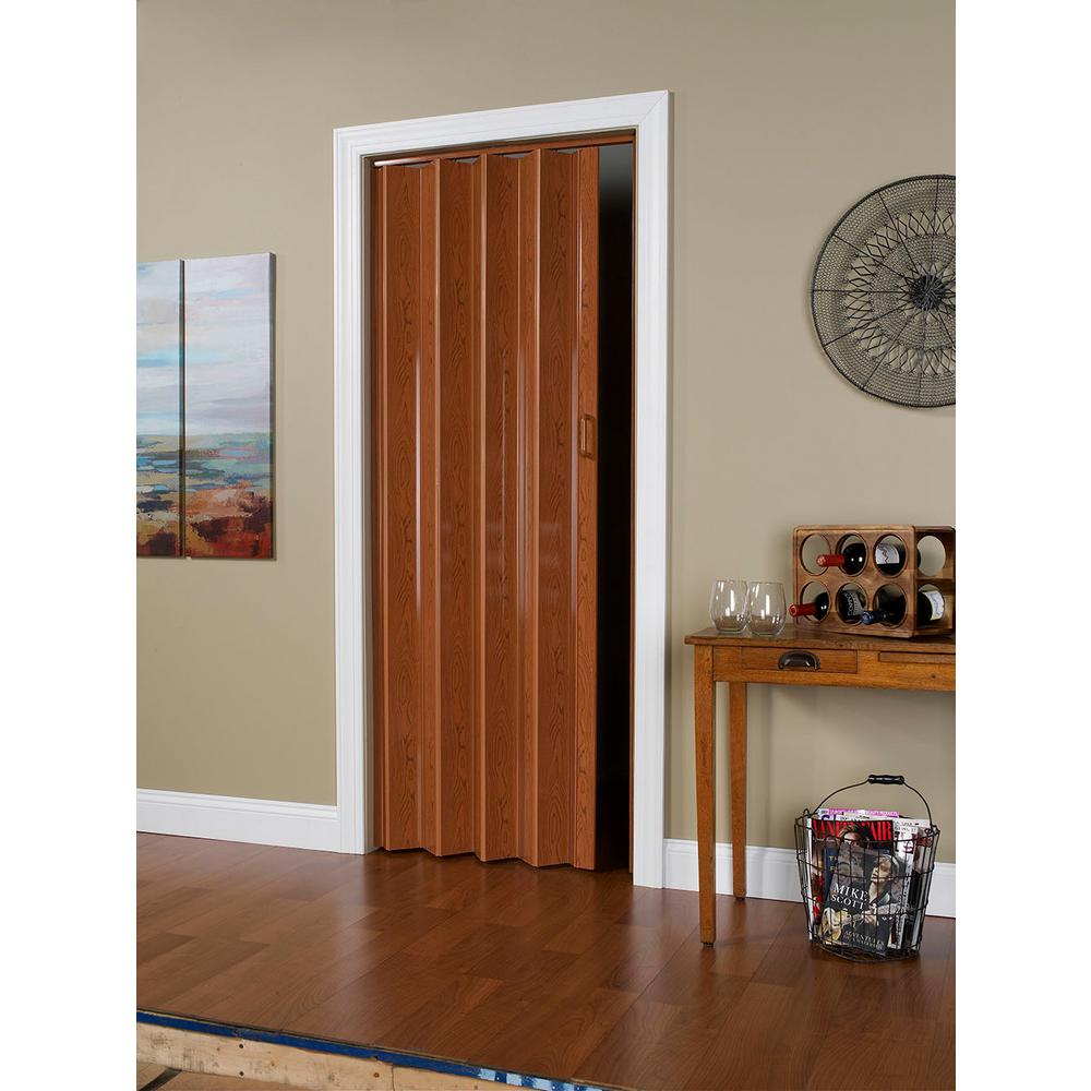 Spectrum 36 In X 80 In Oakmont Vinyl Pecan Accordion Door
