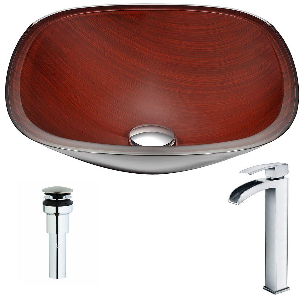 Red Glass Vessel Sinks Bathroom Sinks The Home Depot