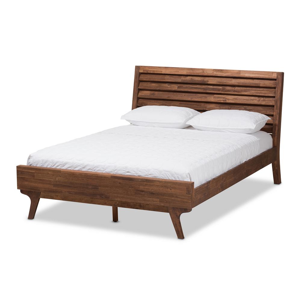 Baxton Studio Sierra Brown Queen Platform Bed 28862 7644 Hd The Sierra Brown Queen Platform Bed