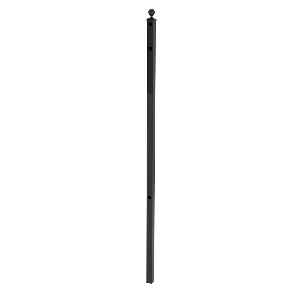 Black - Gatepost - Metal Fence Posts - Metal Fencing - The Home Depot