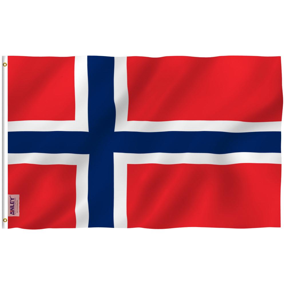 Anley Fly Breeze 3 Ft X 5 Ft Polyester Norway Flag 2 Sided Flags