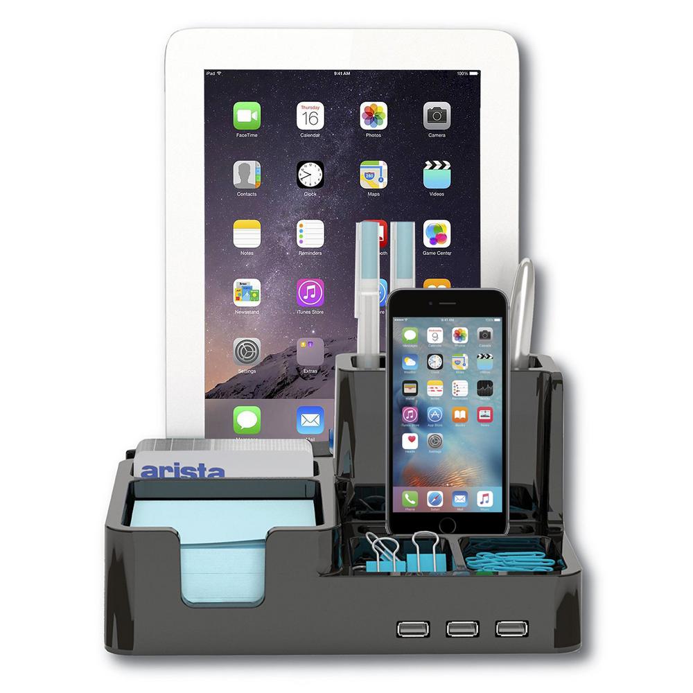 On My Desk Omd Desk Organizer And Docking Station For Ipad Iphone