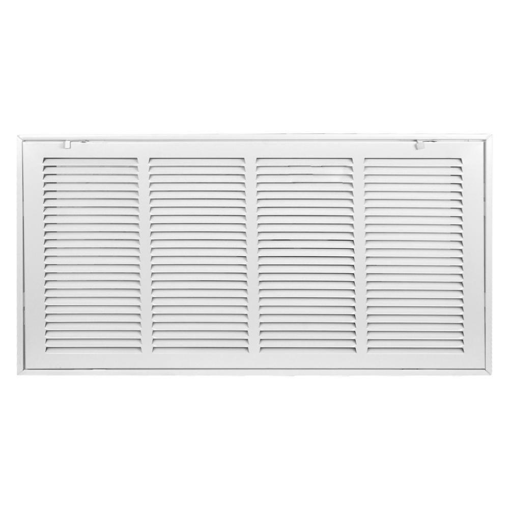 Venti Air 24 in. x 12 in. Steel Return Air 1 in. Filter Grille, White
